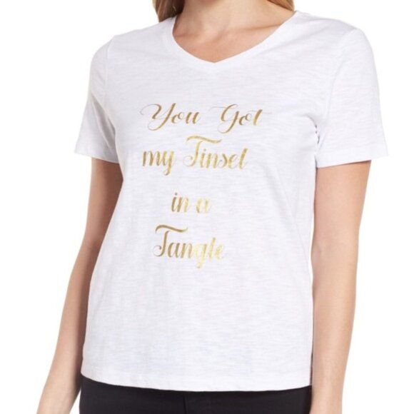 Draper James V-Neck T Shirt White - Picture 3 of 8